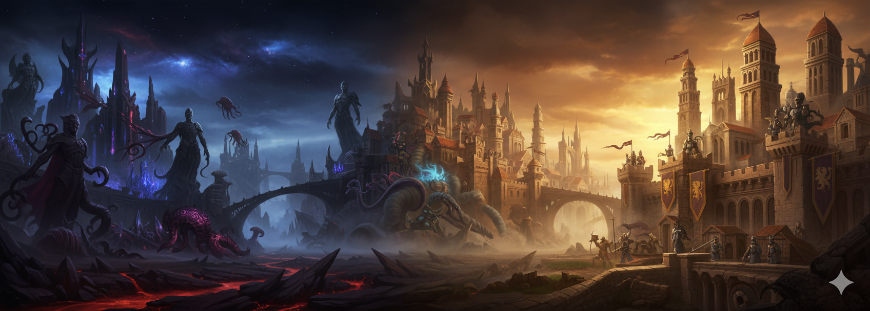 A lone figure under a vast night sky